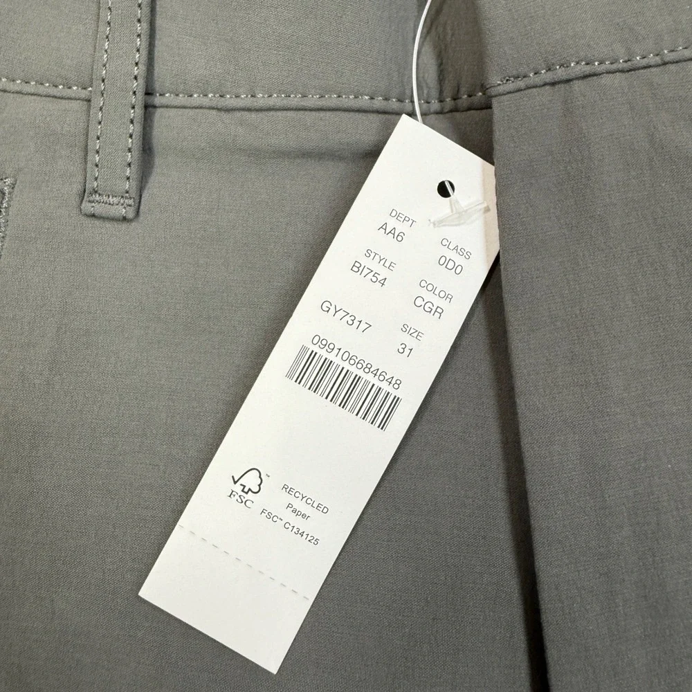 J.Crew Mens Size 31 Tech Short Grey Green 7" Inseam Water Resistant UPF 50+ New - Picture 5 of 9